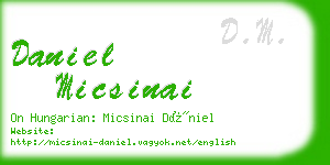 daniel micsinai business card